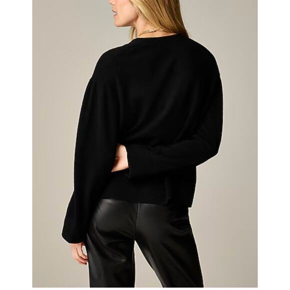 Women's J.Crew 100% Cashmere Patch-Pocket Cardigan Sweater size XL Quiet Luxury - Picture 2 of 6